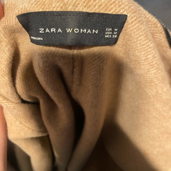 Zara Tan Wool Blend Coat - Picture 4 of 7